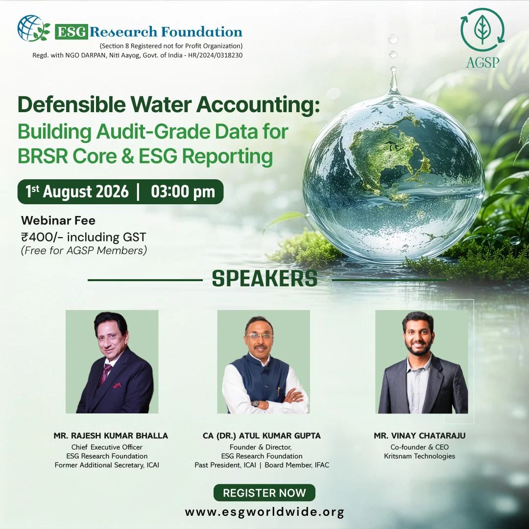 Defensible Water Accounting: Building Audit-Grade Data for BRSR Core & ESG Reporting